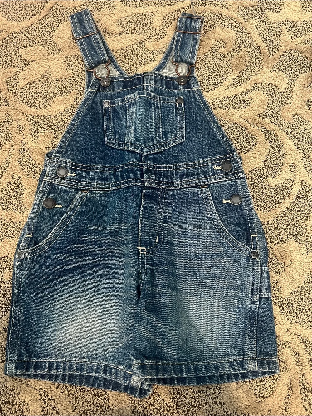 OSHKOSH BGOSH Dark Wash Denim Short Overalls